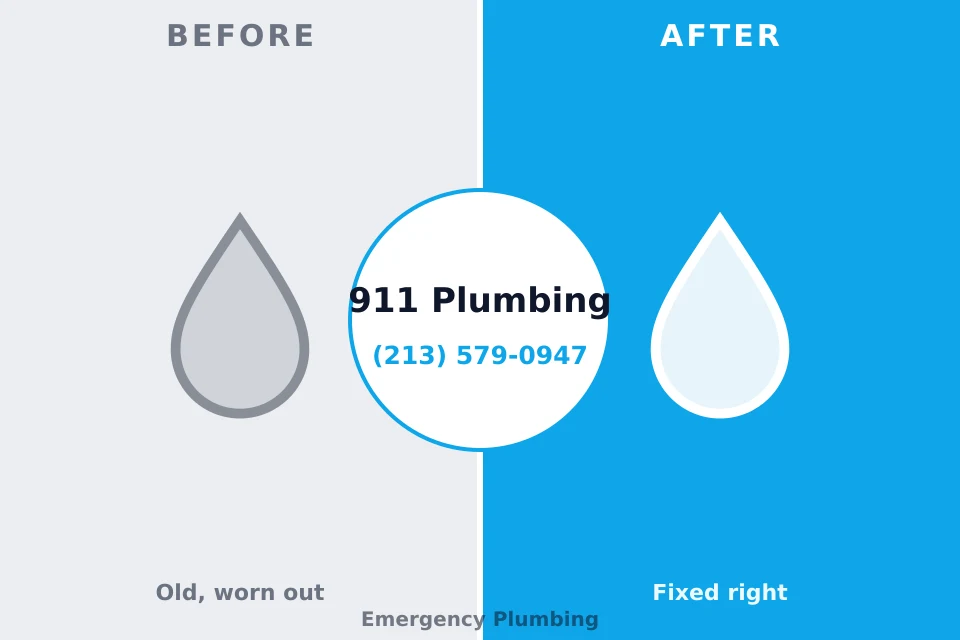 Before and after: plumbing company Shawnee, KS